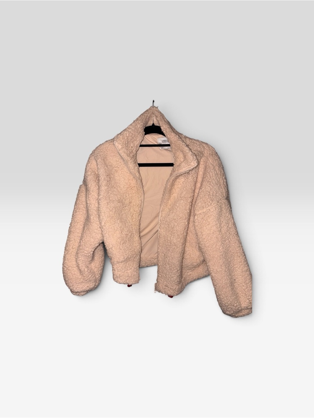 Urban Outfitters Cream Plush Teddy Jacket